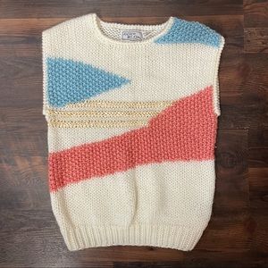 Andrew St. John Knitted Sleeveless Sweater Size Small